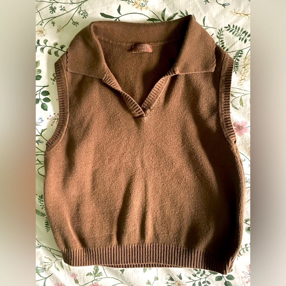 Brown John galt sweater vest